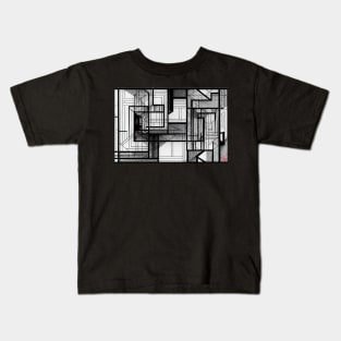 Architect Design Black and White Line Architectural Design Kids T-Shirt